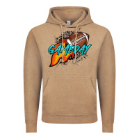 Vintage Coffee Game day leopard fire and ball Vintage Hoodie - HowdyJamesFarm
