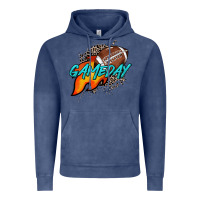 Vintage Denim Game day leopard fire and ball Vintage Hoodie - HowdyJamesFarm