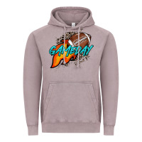 Vintage Zinc Game day leopard fire and ball Vintage Hoodie - HowdyJamesFarm