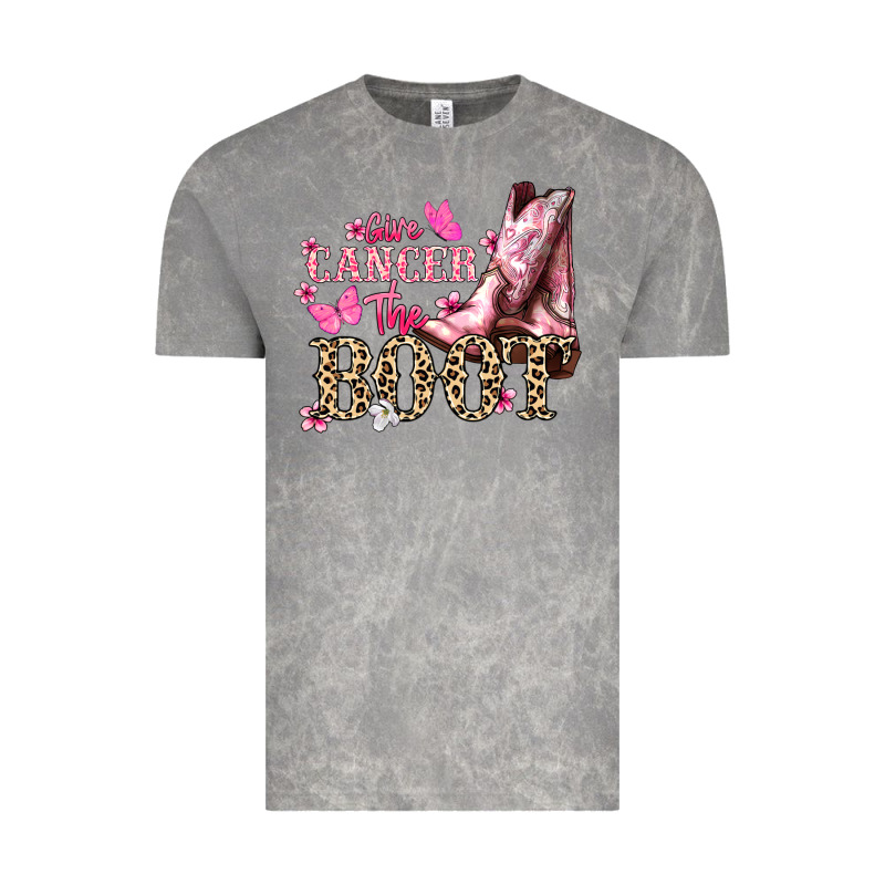 Give Cancer The Boot Cancer Awareness Vintage Tee by HowdyJamesFarm | Teevron