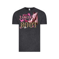 Vintage Black Give Cancer the boot Cancer Awareness Vintage Tee - HowdyJamesFarm