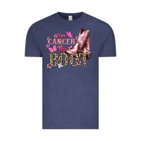 Vintage Denim Give Cancer the boot Cancer Awareness Vintage Tee - HowdyJamesFarm