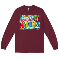 Burgundy teacher of warriors Long Sleeve Tee - CowGirlArtShop