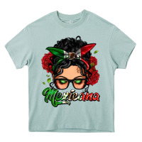 Arona mexicana woman messy bun Heavy Core Tee - LillyAllenDesigns