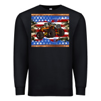 Black monster truck american flag tumbler Premium Sweatshirt - Artiststas