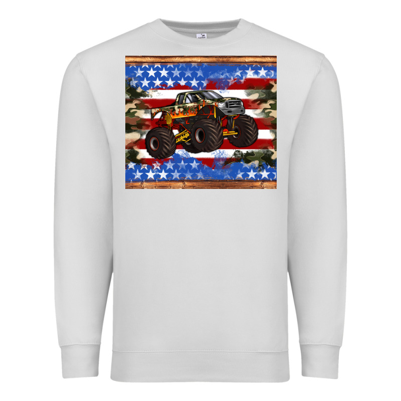 Monster Truck American Flag Tumbler Premium Sweatshirt by Artiststas | Teevron