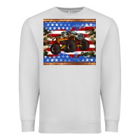 Dove Grey monster truck american flag tumbler Premium Sweatshirt - Artiststas