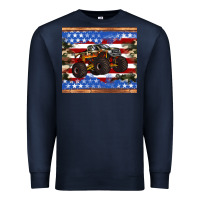 Navy monster truck american flag tumbler Premium Sweatshirt - Artiststas