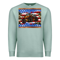 Seafoam monster truck american flag tumbler Premium Sweatshirt - Artiststas
