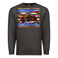 Smoke monster truck american flag tumbler Premium Sweatshirt - Artiststas