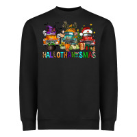 Black hallothanksmas trucks Heavyweight Sweatshirt - FaDigitalArtStudio
