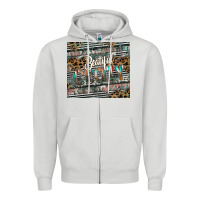 Dove Grey beautiful crazy Zipper Hoodie - CowhideDigitalArt