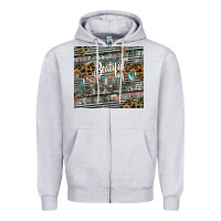 Heather Grey beautiful crazy Zipper Hoodie - CowhideDigitalArt
