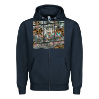 Navy beautiful crazy Zipper Hoodie - CowhideDigitalArt