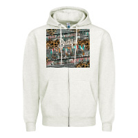 Oatmeal Heather beautiful crazy Zipper Hoodie - CowhideDigitalArt