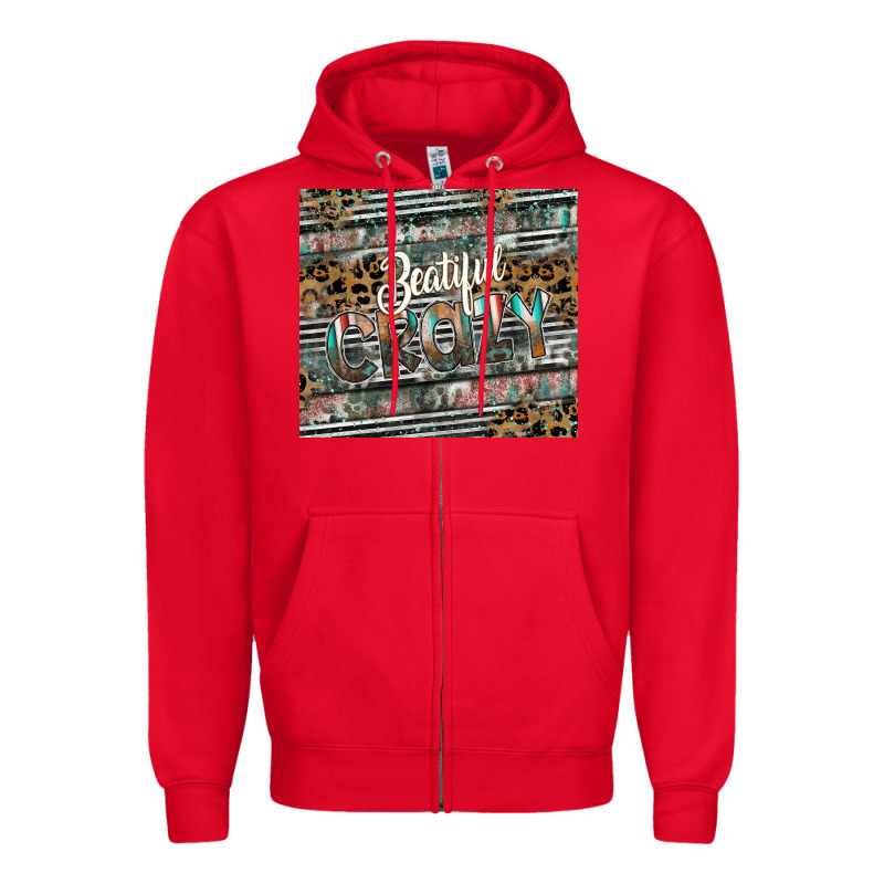 Beautiful Crazy Zipper Hoodie by CowhideDigitalArt | Teevron