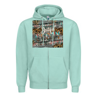 Seafoam beautiful crazy Zipper Hoodie - CowhideDigitalArt