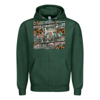 Sports Green beautiful crazy Zipper Hoodie - CowhideDigitalArt