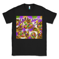 Black Mardi Gras with king cake Classic Tee - NancyCooperArtShop