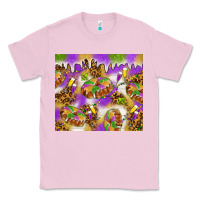 Bubblegum Pink Mardi Gras with king cake Classic Tee - NancyCooperArtShop