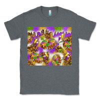 Charcoal Heather Mardi Gras with king cake Classic Tee - NancyCooperArtShop