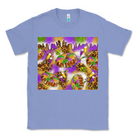 Colony Blue Mardi Gras with king cake Classic Tee - NancyCooperArtShop