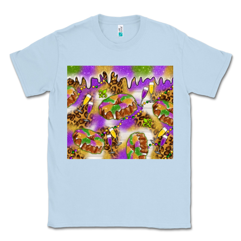 Mardi Gras With King Cake Classic Tee by NancyCooperArtShop | Teevron
