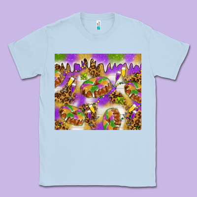 Mardi Gras With King Cake Classic Tee Designed By Nancycooperartshop