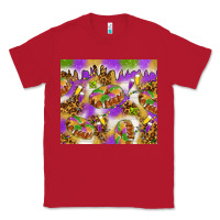 Red Mardi Gras with king cake Classic Tee - NancyCooperArtShop