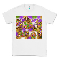 White Mardi Gras with king cake Classic Tee - NancyCooperArtShop