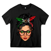 Black mexican latina girl messy bun Heavy Core Tee - LillyAllenDesigns