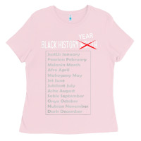 Bubblegum Pink Black History Year T Shirt African American Pride Month Gift Ladies Tee - minhPixels