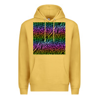 Antique Gold neon glitter safari seamless pattern Premium Hoodie - BundleAndBundleShop