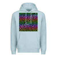Blue Mist neon glitter safari seamless pattern Premium Hoodie - BundleAndBundleShop