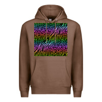 Chestnut neon glitter safari seamless pattern Premium Hoodie - BundleAndBundleShop