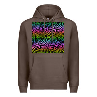 Coffee neon glitter safari seamless pattern Premium Hoodie - BundleAndBundleShop