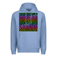Colony Blue neon glitter safari seamless pattern Premium Hoodie - BundleAndBundleShop