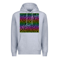 Heather Grey neon glitter safari seamless pattern Premium Hoodie - BundleAndBundleShop