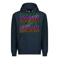 Navy neon glitter safari seamless pattern Premium Hoodie - BundleAndBundleShop