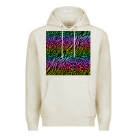 Oatmeal Heather neon glitter safari seamless pattern Premium Hoodie - BundleAndBundleShop