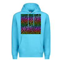 Ocean Blue neon glitter safari seamless pattern Premium Hoodie - BundleAndBundleShop