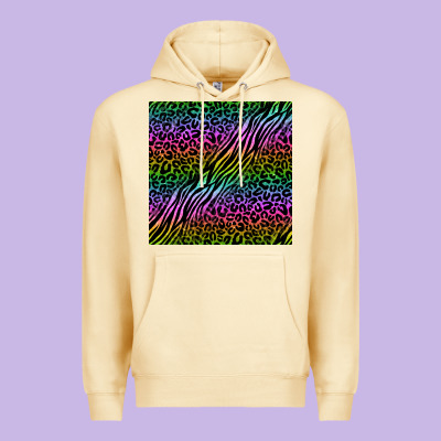 Neon Glitter Safari Seamless Pattern Premium Hoodie Designed By Bundleandbundleshop