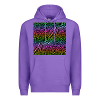 Purple neon glitter safari seamless pattern Premium Hoodie - BundleAndBundleShop