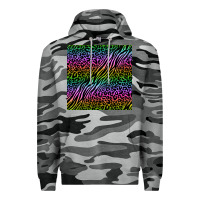 Slate Camo neon glitter safari seamless pattern Premium Hoodie - BundleAndBundleShop