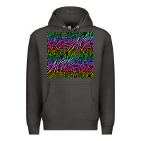 Smoke neon glitter safari seamless pattern Premium Hoodie - BundleAndBundleShop