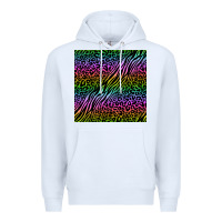 White neon glitter safari seamless pattern Premium Hoodie - BundleAndBundleShop