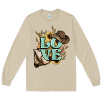 Mushroom Love boots hat western Cowboy Long Sleeve Tee - HowdyJamesFarm