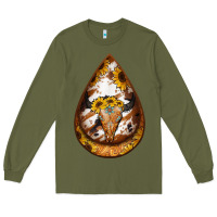 Army Green sunflower tooled leather bullskull teardrop earrings Long Sleeve Tee - Jasminsmagicworld