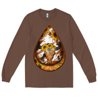 Chestnut sunflower tooled leather bullskull teardrop earrings Long Sleeve Tee - Jasminsmagicworld