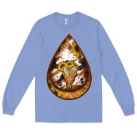 Colony Blue sunflower tooled leather bullskull teardrop earrings Long Sleeve Tee - Jasminsmagicworld